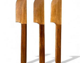 Rustic Wooden Spreader Knife Set | Handmade Teak Wood Butter Knife | Eco Kitchen Utensils