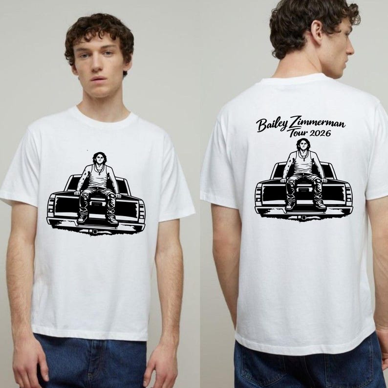 Bailey Zimmerman Tour 2026 PNG SVG, Concert T-shirt Design, Different ...