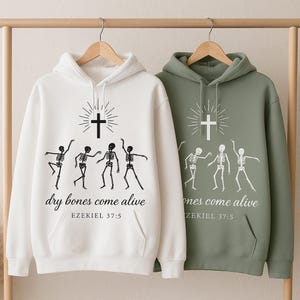 Dancing Skeleton Dry Bones Come Alive PNG | Bible Verse Christian | Digital Download