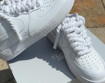 カスタムオールホワイト AF1 - ロープレース（幼児/子供サイズ