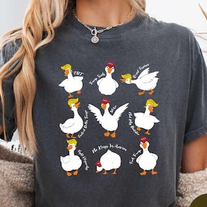 Camiseta anti-Trump de colores cómodos, camiseta política sutil de FDT, camiseta con mensaje sarcástico, camiseta feminista demócrata, atuendo de protesta de ganso activista
