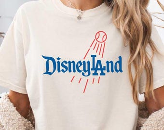 Disneyland Baseball Shirt, LA Vibes Disney Sweater, Disneyland Fans Gift, Disney Park T-shirt, LA Mashup Apparel, Cute Baseball Fan Outfits
