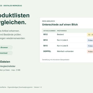 Product list comparison: Compare CSV lists, check SKU, price and stock discrepancies – Offline tool available for download