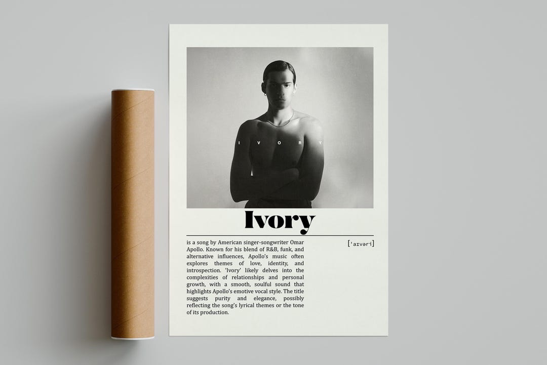 Omar Apollo Ivory Poster | Minimalist Music Poster | Vintage Retro Art ...