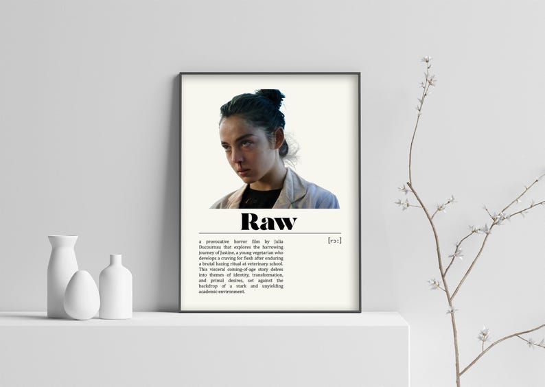 Raw Movie Poster Julia Ducournau Film Vintage Retro Art Print