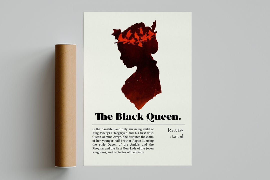 The Black Queen Poster | Game of Thrones | Minimalist TV Show Poster ...