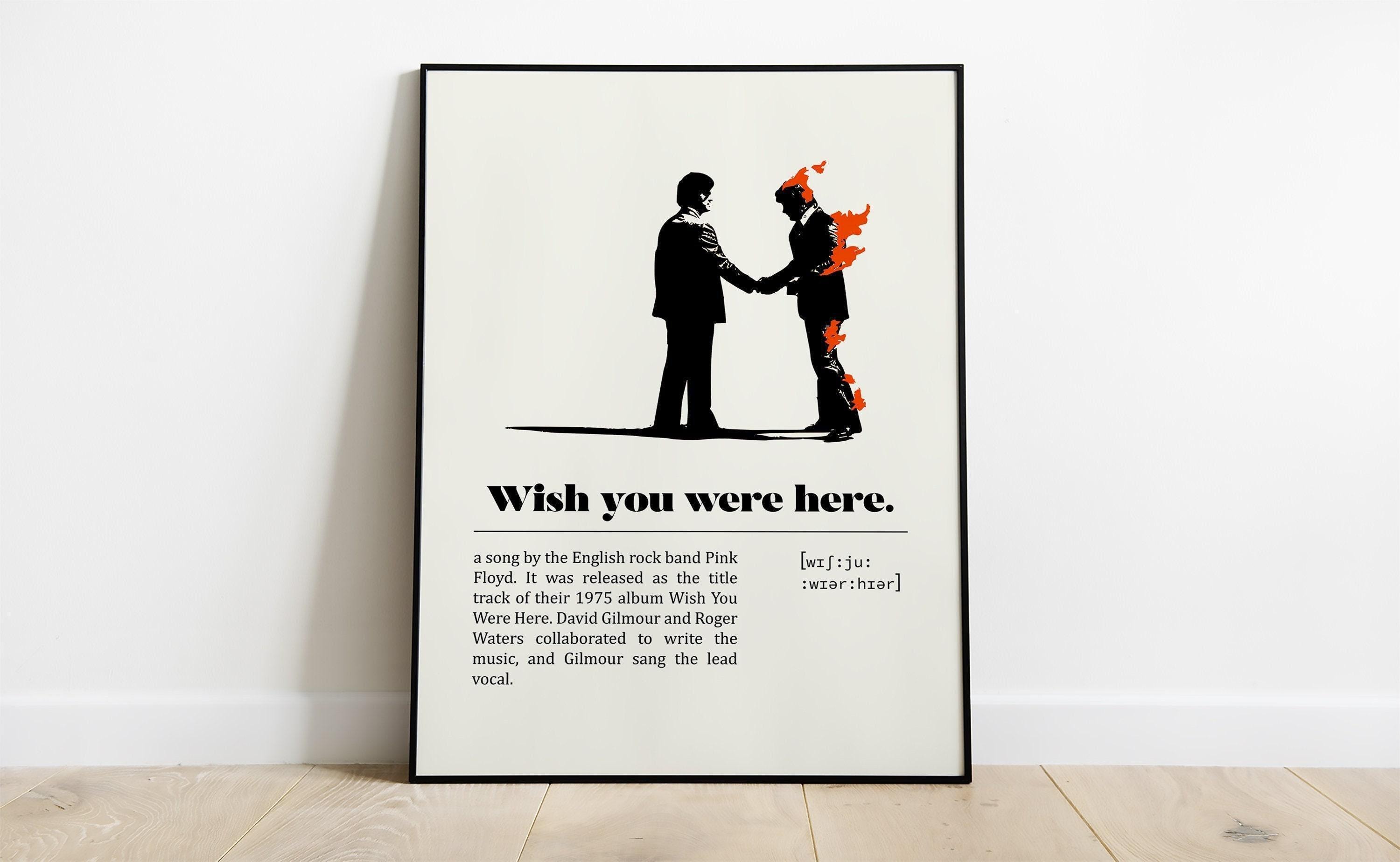 Pink Floyd Wish You Were Here Poster | Minimalist Music Poster