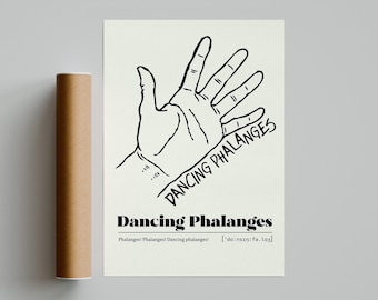 Póster de la serie de televisión Bones Dancing Phalanges / Impresión artística retro vintage / Póster personalizado / Impresión de arte mural / Decoración del hogar / Programa de televisión