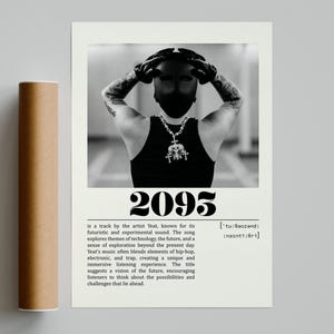 Yeat 2093-posters | Hiphopposter | Albumomslagposter | Tracklist posterafdruk kunst aan de muur, aangepaste poster, woondecoratie