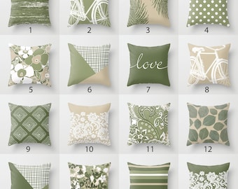 sage accent pillows