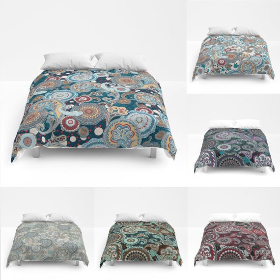 Paisley Mandala Duvet Cover Or Comforter Bed Cover Etsy