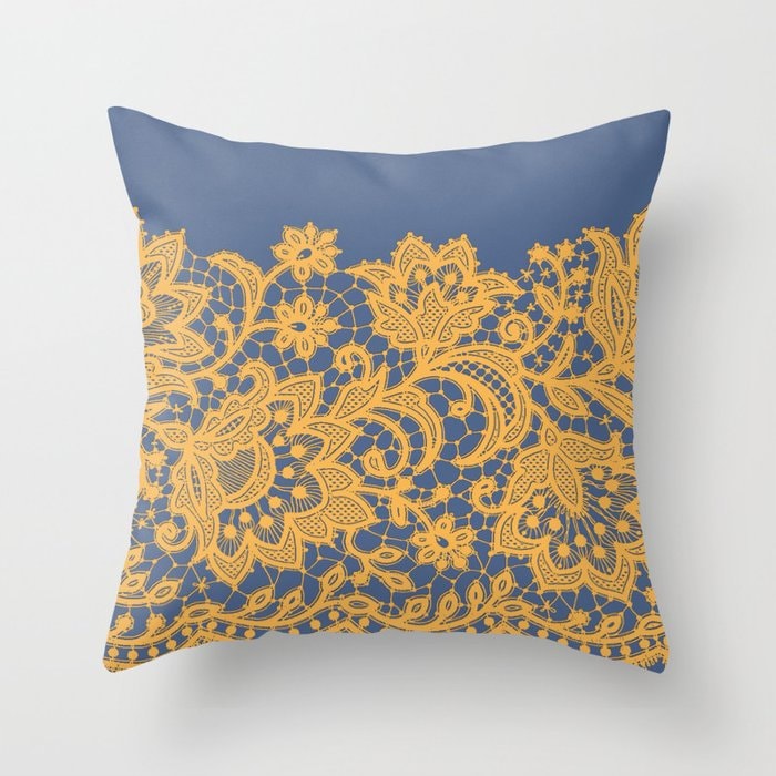 Saffron Yellow Dusty Blue Throw Pillow Mix and Match Indoor Outdoor Cushion Cover Accent Couch Toss Bright Vivid Melange Houndstooth Corn Etsy Canada