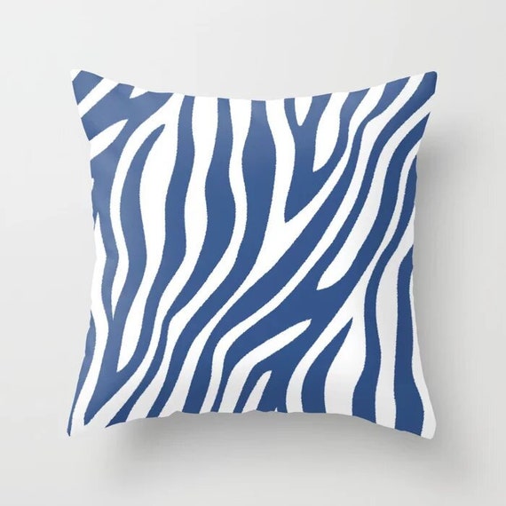 Classic Blue White Throw Pillow Mix and Match Indoor Outdoor