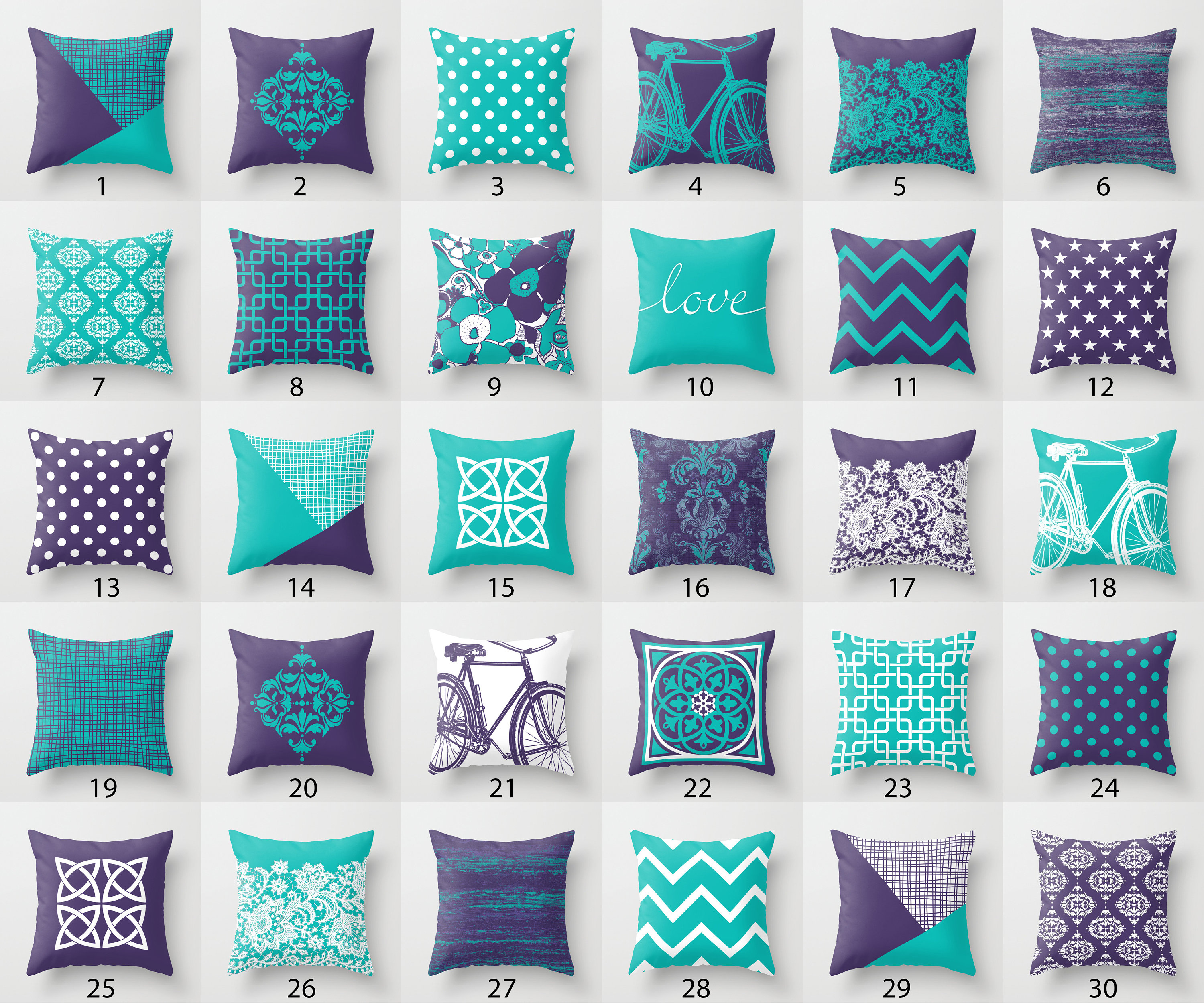 outdoor purple pillows