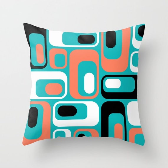 Turquoise and orange outdoor pillows hotsell