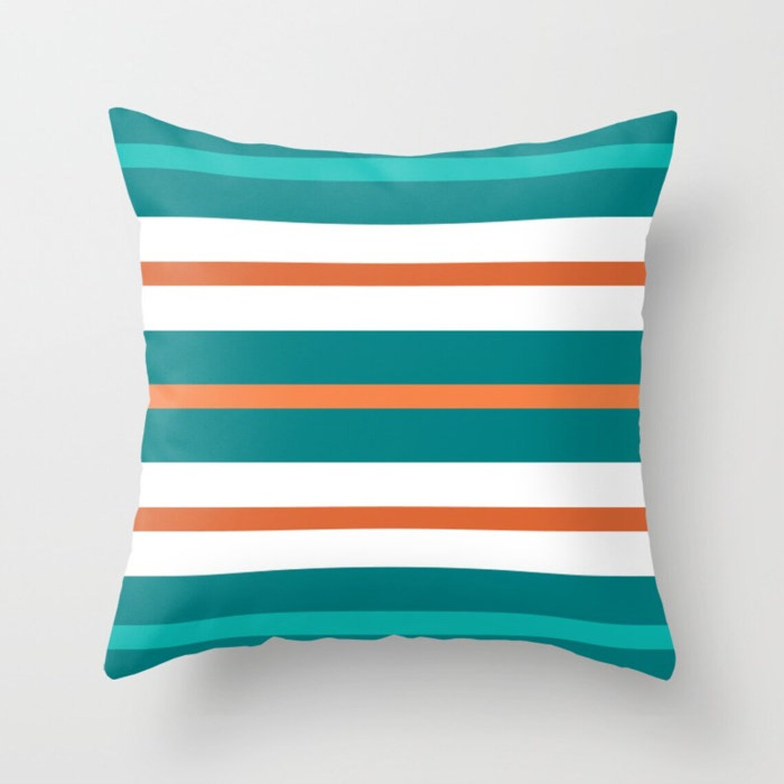 Orange and Teal Throw Pillow Mix and Match Indoor Outdoor Etsy