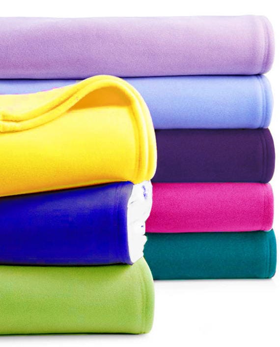 Solid Color Throw Blanket 16 Bright Color Options Light Etsy