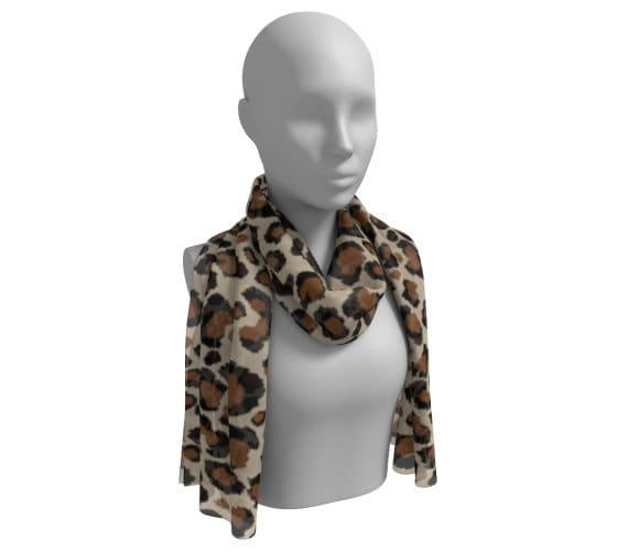 Pañuelo Leopardo Bufanda De Leopardo Para Mujer, Bufanda Larga Delgada Para Niñas Bufanda Dalmata
