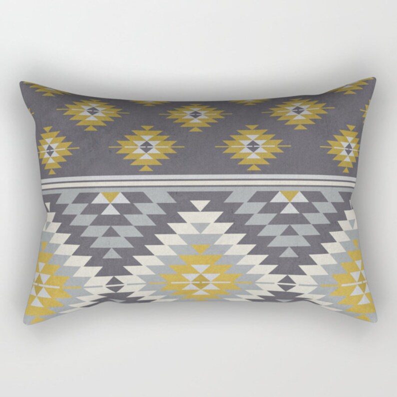 Modern Kilim Lumbar Pillow Zippered Breakfast cushion Ikat Etsy