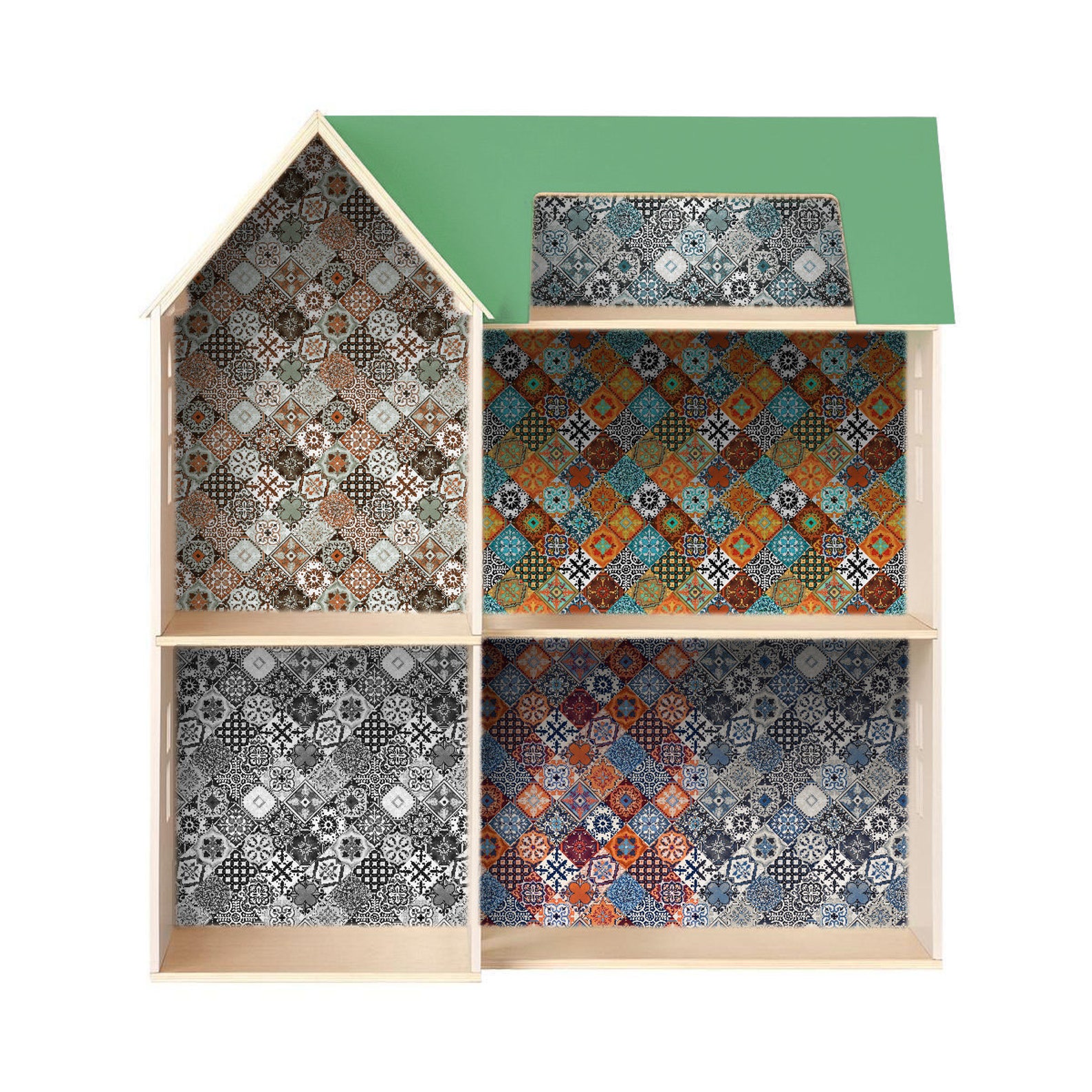 Talavera Tiles Dollhouse Peel and Stick Miniature Wallpaper - Etsy