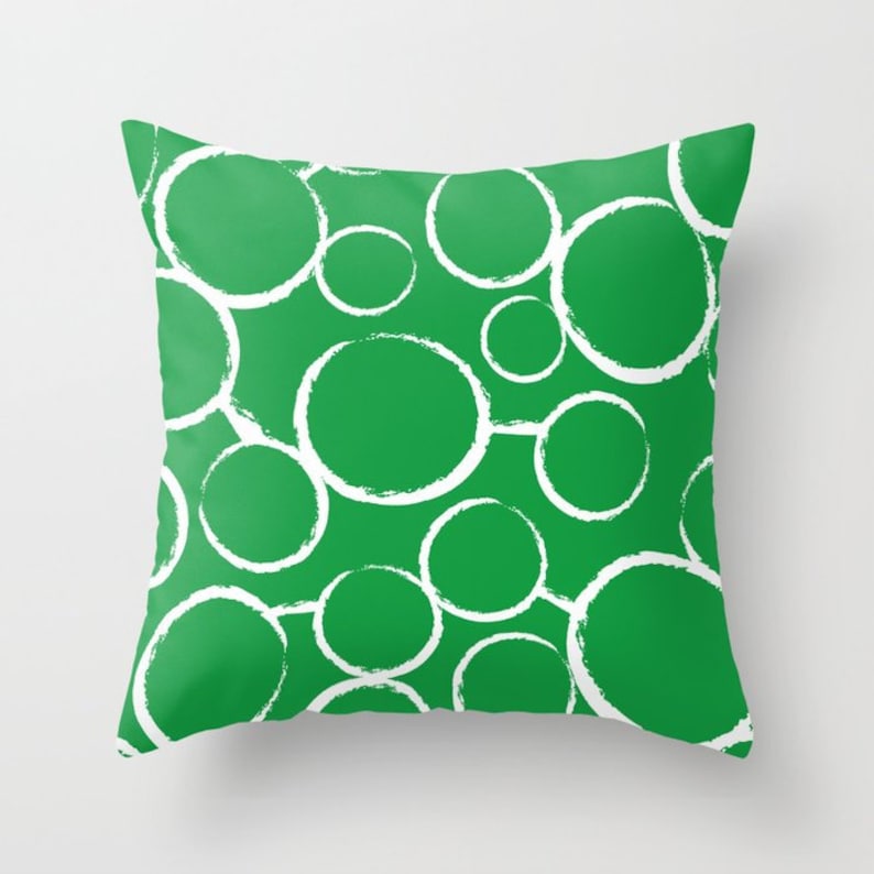 Kelly Green Navy Blue White Throw Pillow Mix and Match Indoor Etsy