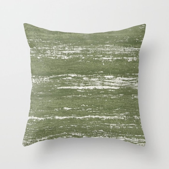Sage Olive Green White Throw Pillow Mix and Match Indoor Outdoor Cushion  Cover Accent Couch Toss Lime Pistachio Apple Fern Mint Moss Seafoam 