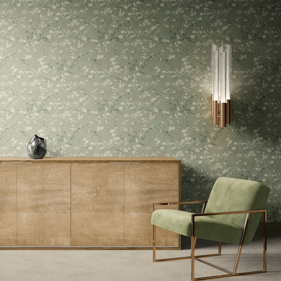 Self Adhesive Eucalyptus Leaves and Branches Removable Wallpaper   CostaCover