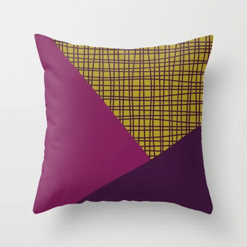 Purple Green Throw Pillow Mix and Match Indoor Outdoor Cushion Etsy