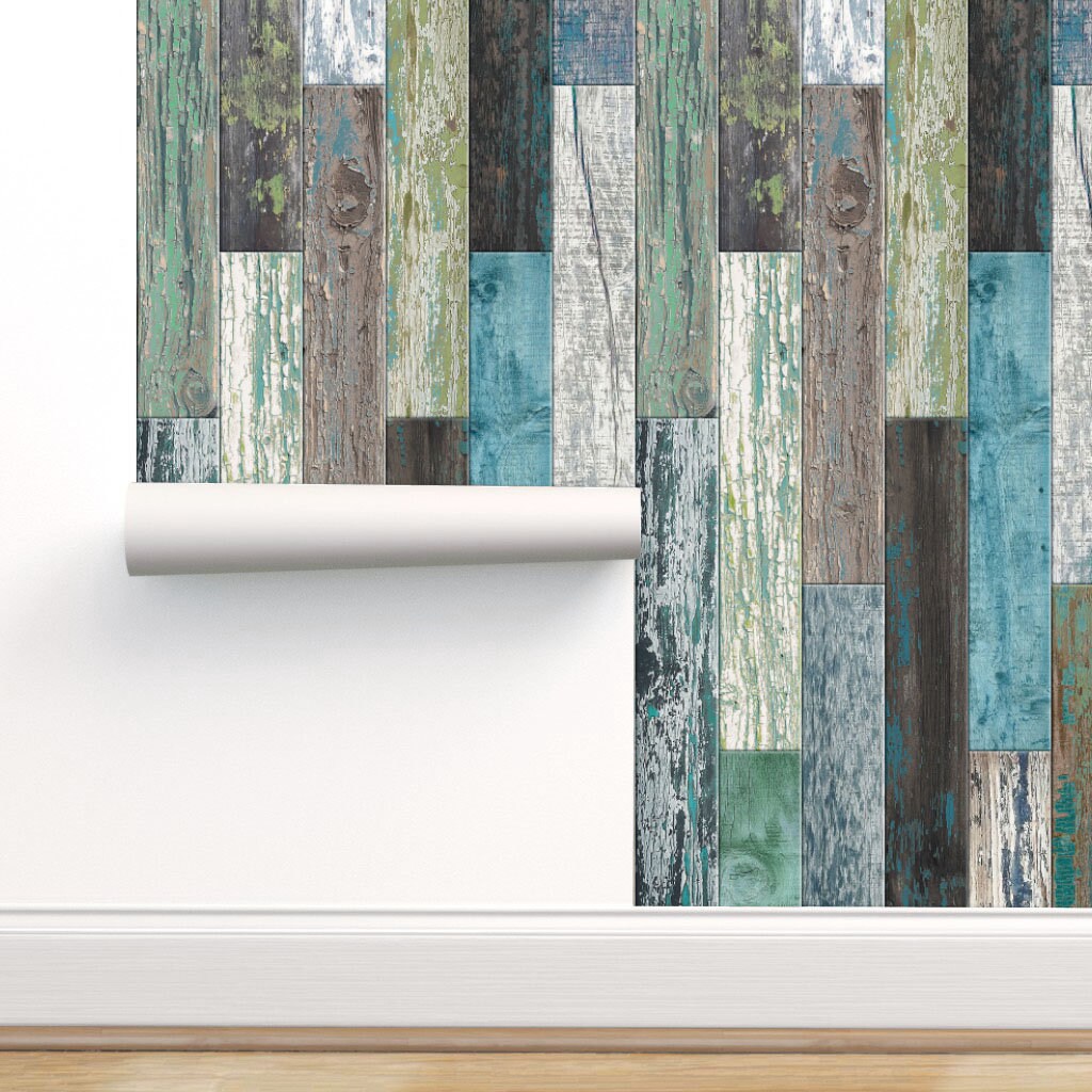 Reclaimed Wood Plank Peel & Stick Wallpaper - Lelands Wallpaper