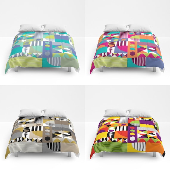 Playroom Geo Duvet Cover Or Comforter Bed Cover Bedding Etsy