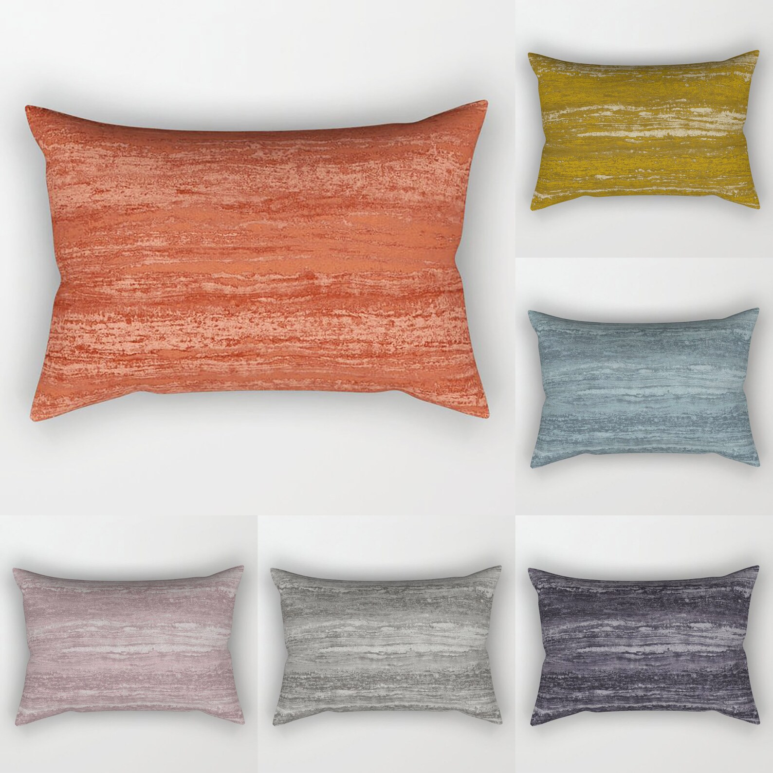 Pastel Melange Throw Pillow Interior Exterior Cojín