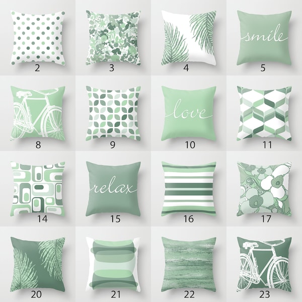 Mint Green Pillow - Etsy
