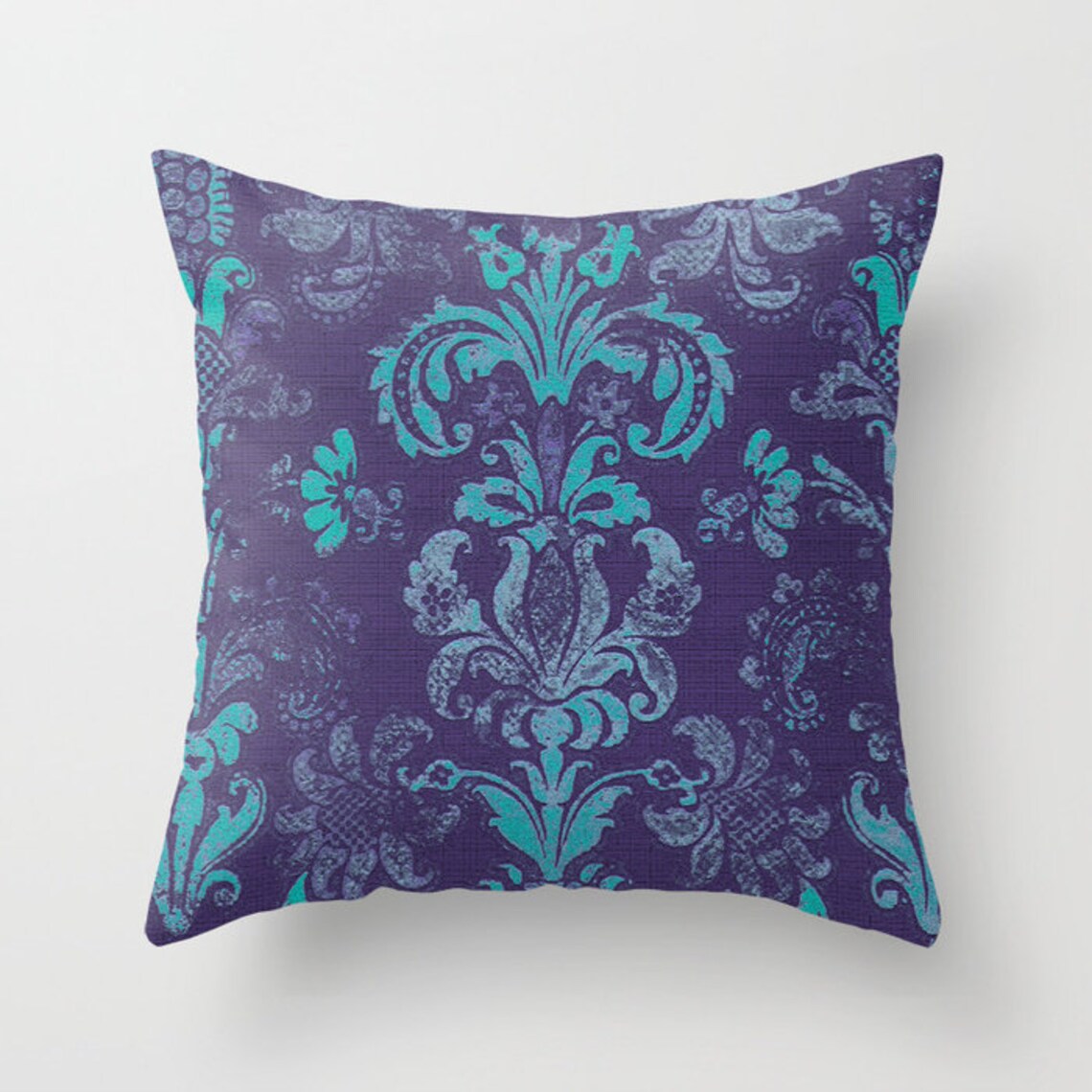 Purple White Blue Throw Pillow Mix and Match Indoor Outdoor Etsy