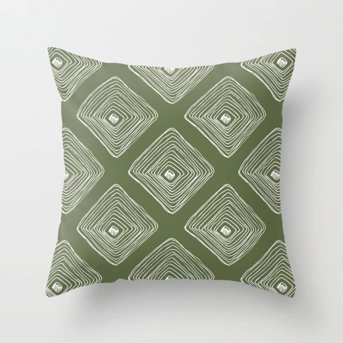 Sage Olive Green White Throw Pillow Mix and Match Indoor Etsy