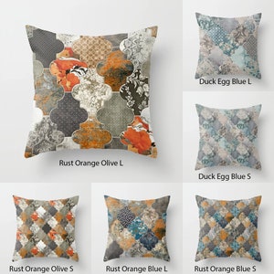 rust orange pillow