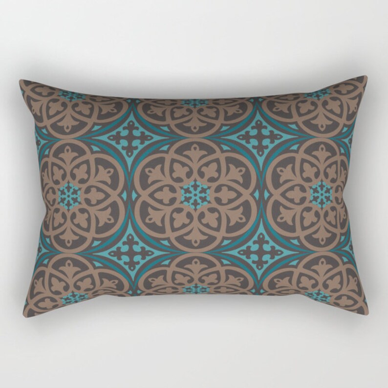Moroccan Lattice Lumbar Pillow Rectangular Mix and Match Etsy