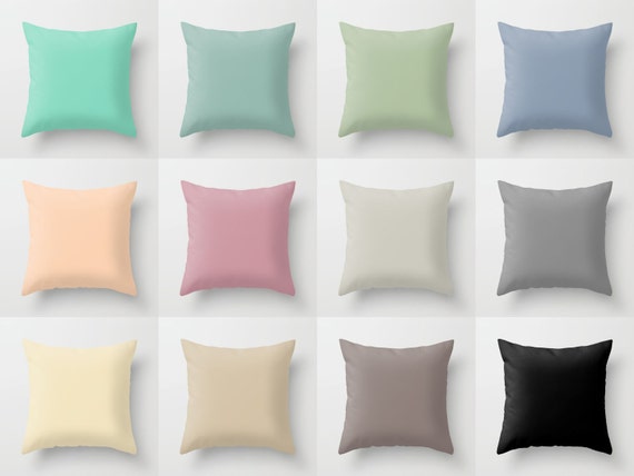 Solid Color Throw Pillow 12 Pastel 