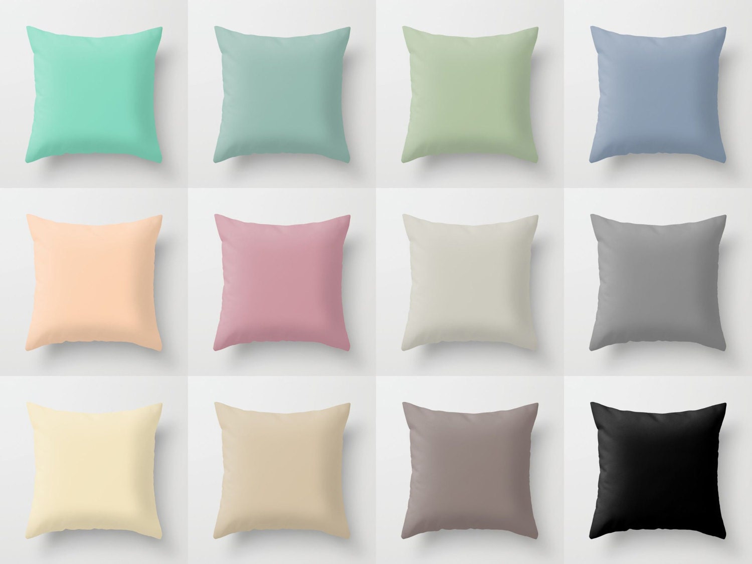 12 Pcs Colorful Sublimation Pillow Covers Blanks Pastels DIY Pillow Cases  Square Cushion (Cute Color, 18 x 18 Inch)