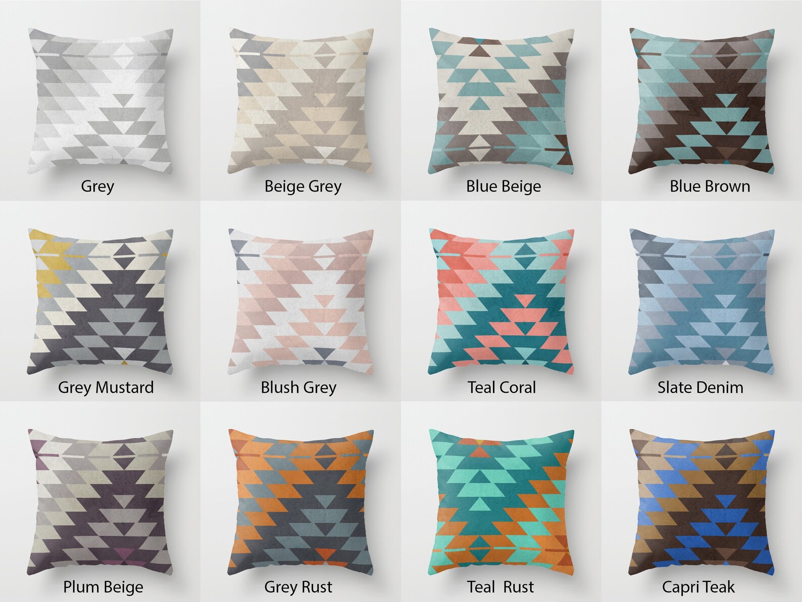 Modern Kilim Throw Pillow Indoor Outdoor mix and match Ikat Etsy