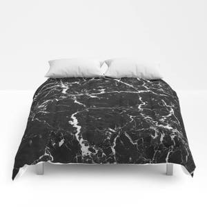 Black Marble Pillow Sham standard or Black Marble Pillow Sham standard or