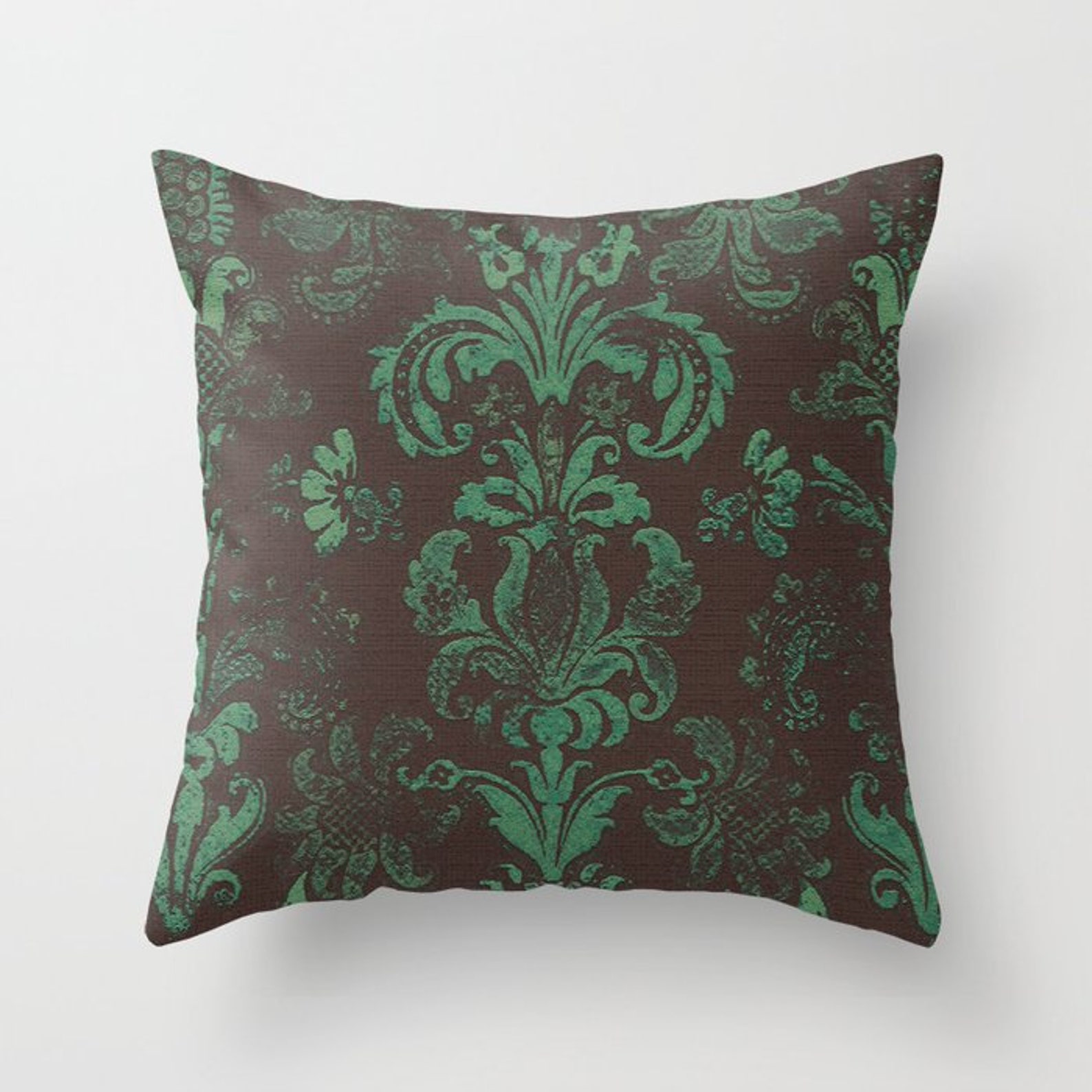 Green Brown Throw Pillow Mix and Match Indoor Outdoor Cushion | Etsy