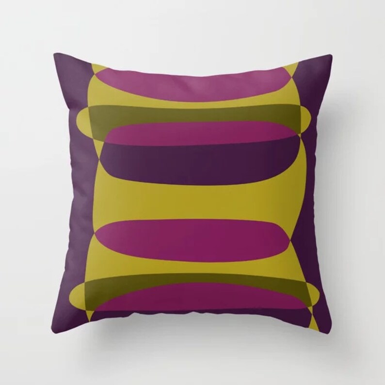 Purple Green Throw Pillow Mix and Match Indoor Outdoor Cushion Etsy