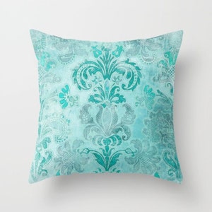 Crimson Turquoise White Pillow Mix and Crimson Aqua White Pillow Mix and Match