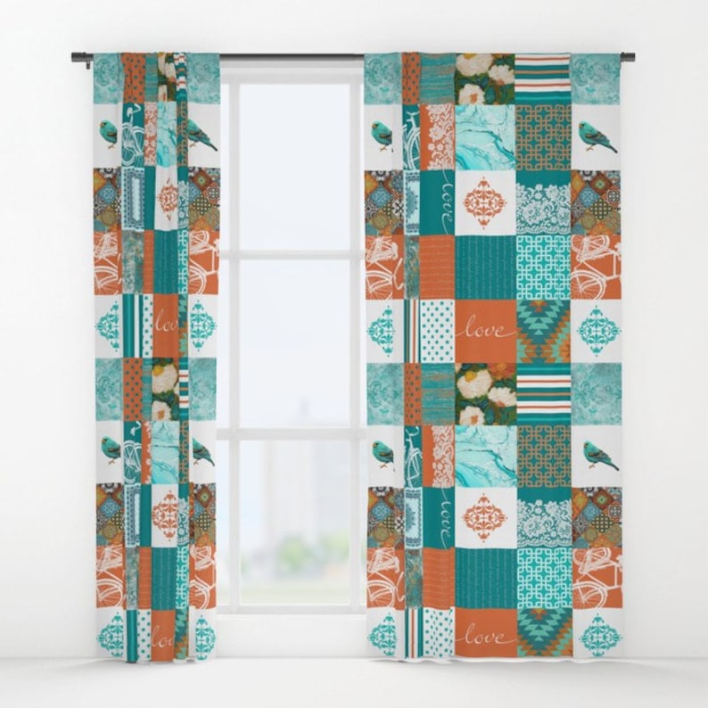 Orange and Teal Throw Pillow Mix and Match Indoor Outdoor Etsy