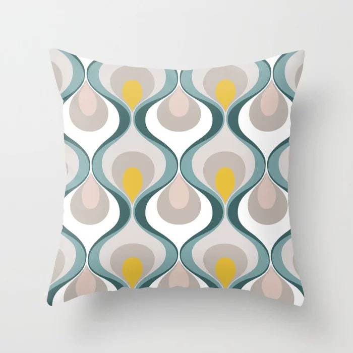 Aqua and yellow throw pillows hotsell