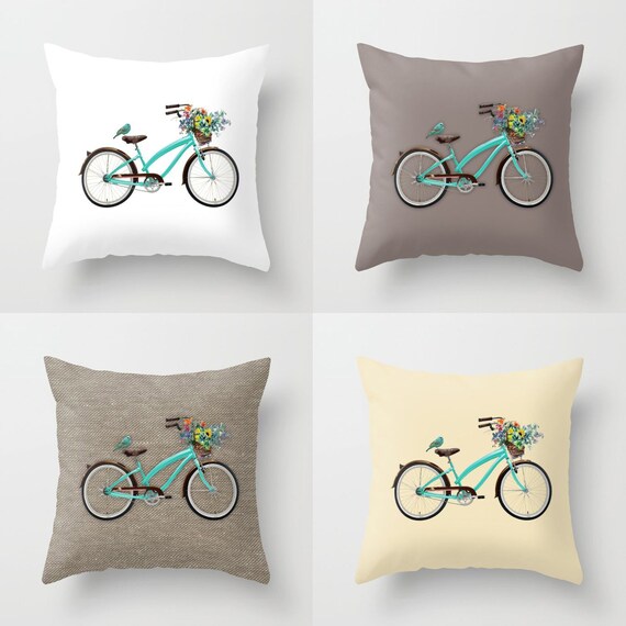bicycle throw pillow
