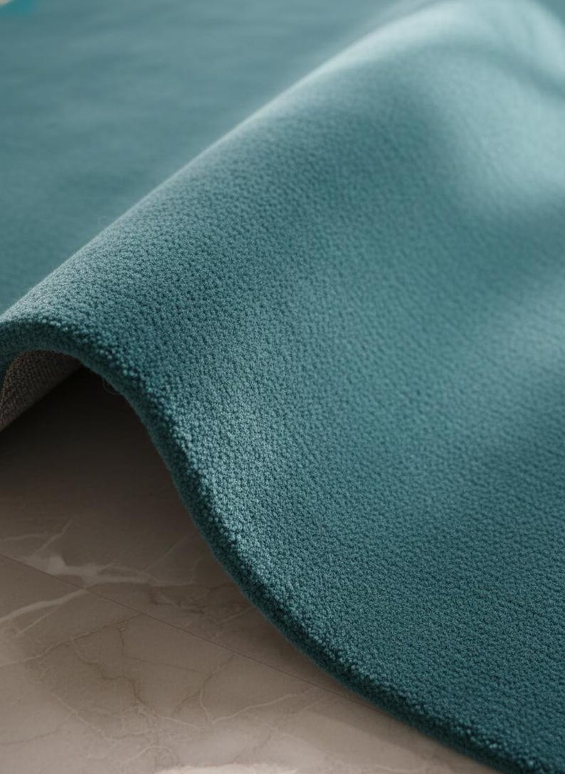 Teal Pattern Rug Texture Luxury Teal Solid Area Rug – Handmade Modern Plush Carpet - Etsy