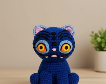 Derpy Tiger Crochet Pattern: KPOP Demon Hunter Amigurumi (PDF File)