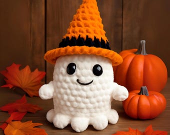 No-Sew-Geist Häkelanleitung: Anfänger-freundlicher Halloween-Plüsch (PDF-Häkelanleitung)