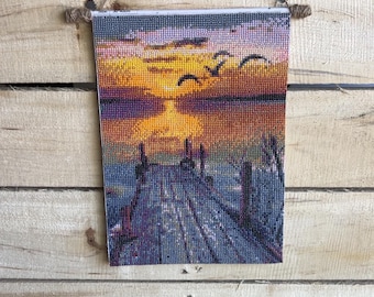 Diamond Art Sonnenuntergang + Steg